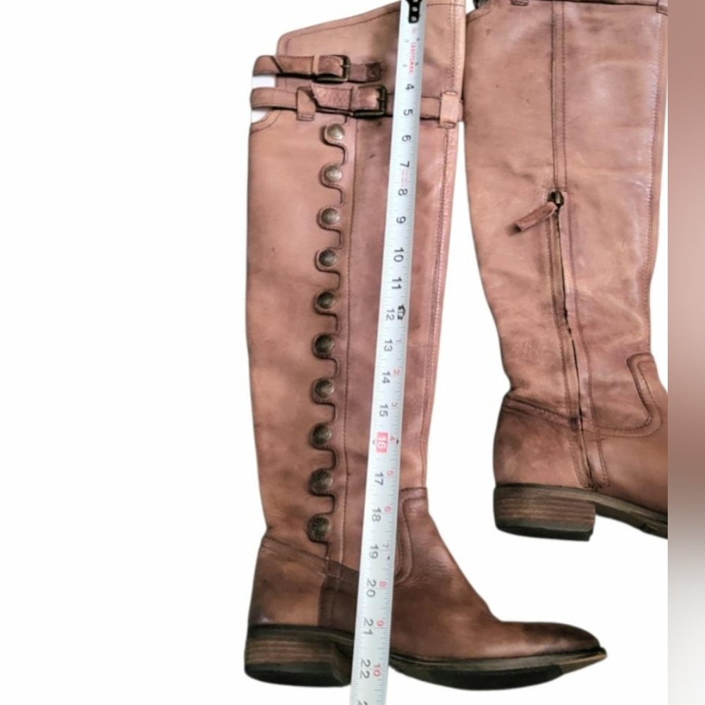 Sam Edelman Over Knee Pierce Whiskey Brown Leather Tall Riding Boot Women 7.5 - Picture 8 of 14